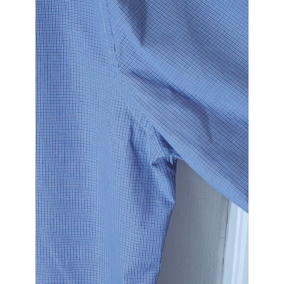 Ben Sherman Tailored Skinny Fit Mens Shirt 17 1/2 - 44/45 Blue Brown Checkered L - Picture 14 of 16